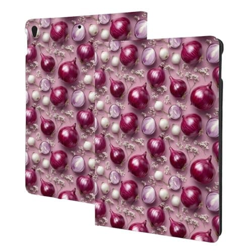 Compatible with iPad 9th/8th/7th Generation Case - Realistic Onion Print Compatible with iPad 10.2 Case, Folio Stand, Auto Wake/Sleep, Tablet Case Cover