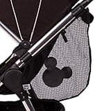 Disney Baby by J.L. Childress Side Sling Stroller Cargo Net - Stroller Organizer Attachment for Storage, Mesh Bag for Baby Accessories, Universal Fit - Mickey, Black