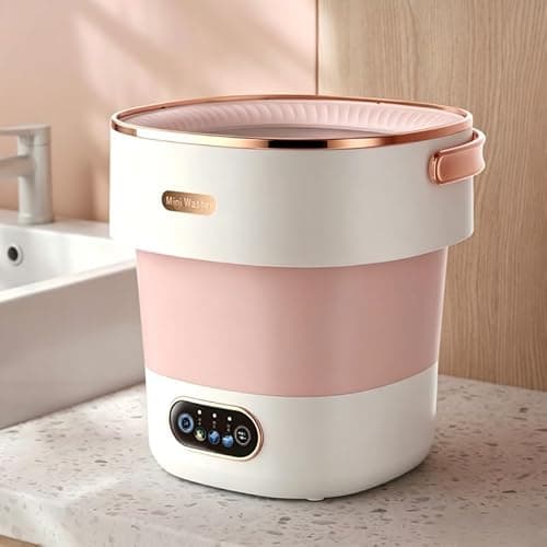 Mini Washer Small Clothes Folding Washing Machine Of Underwear Rose Powder