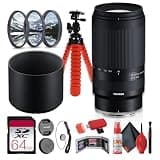 Tamron 70-300mm F4.5-6.3 Di III RXD Telephoto Zoom Lens for Nikon Z Full-Frame Mirrorless Cameras, Lightweight Design, Fast Autofocus + 64GB Memory Card + Flexible Tripod (7pc Bundle)