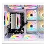 suevery Prebuilt Gaming PC 8G DDR4 RAM AMD Ryzen5 3.7G Up to 4.2G 256G SSD Radeon Vega 11 Wi-Fi 6 White Desktop Computer White