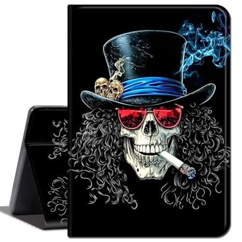 Case for All New 6 Inch Kindle 2024 and 2022 (11 Generation),Slim Soft Shockproof TPU Silicone Protective Back Shell Case for Kindle 2024/2022 11th Gen e-Reader,Sunglasses and Skull