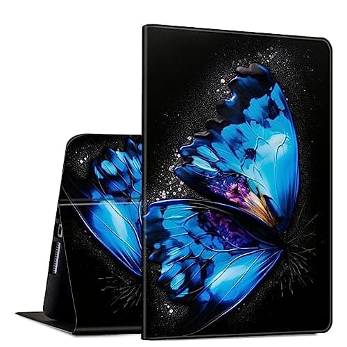for iPad 10th Generation 10.9 Inch 2022 PU Leather Slim Lightweight Multiple Angles Stand Smart Cover with Auto Wake/Sleep for iPad 10.9 Inch 2022 Tablet,Blue Butterfly