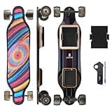 Uditer LED Screen Electric Skateboards, Supports Image DIY via App. 10S2P 5.2A Removable Battery/ 25 Miles Max Range/29 Mph Top Speed/2 * 600W Motors Electric Longboards for Adults & Beginners