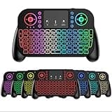 Thanice Mini Bluetooth Keyboard,Wireless Keyboard with Backlit(Black)