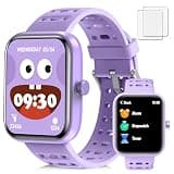 ENOMIR Smart Watch for Girls Boys, Kids Smart Watch with Health Monitor, Activities Track & Pedometer, Long-Lasting Digital Watches with Puzzle Games & Clock Reminders, Gifts for Child Teen-Purple