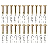 20 Sets Shear Pins and Cotter Pins Fit for MTD Snowblower, Shear Pin Kits Compatible with Cub Cad et Troy Bilt Craftsman 24" 26" Snow Thrower, Replace 738-04124A 714-04040