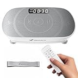 MERACH Vibration Plate Exercise Machine, Curved Vibration Plate for Lymphatic Drainage Weight Loss, Vibrating Plate with Real-Time Calorie Tracking on LED Display, Workout Equipment for Home Women Men