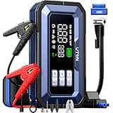 UTRAI Jump Starter with Air Compressor,8000A Portable Car Battery Jump Starter for All Gas/12L Diesel,150PSI Tire Inflator with Auto Shut-Off,160W DC Output, 2000LM Light,OBD2 Scanner