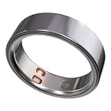Smart Ring Health Tracker 5ATM Waterproof Sport Ring Exclusive Vibration Alerts Titanium Blood Oxygen/Sleep/Emotional Management Women Cycle Prediction Compatible with iOS/Android Frost Silver 7.5