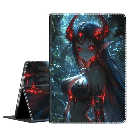 Case for Samsung Galaxy Tab A11+ Plus/A9+ Plus 5G 11 Inch 2025/2023 ,Slim Fit Foldable Standing Cover Case with Auto Sleep/Wake for Samsung A11+/A9+ 11 Inch 2025/2023, Demon Girl in The Forest