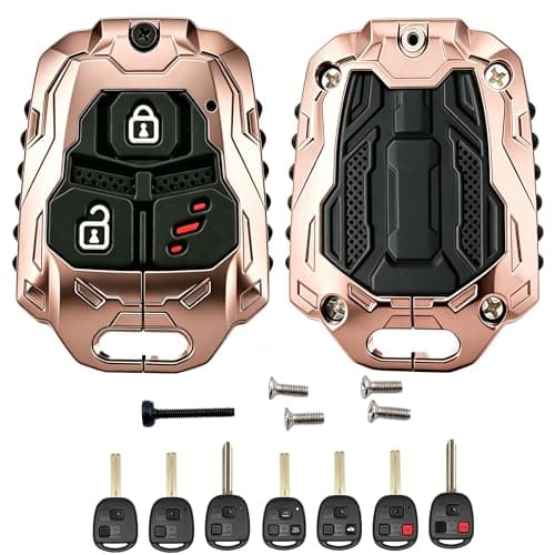 No Cutting Required Zinc Replacement Key Fob Case Shell fits for Lexus ES GS GX is LS LX RX SC ES300 ES330 GX470 LX470 IS300 IS330 RX300 RX330 RX350 RX400h Keyless Entry Key Fob Cover (Pink)
