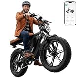 SISIGAD Electric Bike for Adults, Peak 1500W Motor, Range 70Miles, Fat Tire 20" Retro Ebike, 48V 15Ah Removable Battery, 7-Speed E Bike for City Commuting, Off-Roading, Mountain, UL 2849 Matte Black