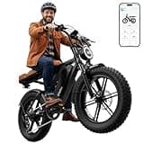 SISIGAD Electric Bike for Adults, Peak 1500W Motor, Range 70Miles, Fat Tire 20" Retro Ebike, 48V 15Ah Removable Battery, 7-Speed E Bike for City Commuting, Off-Roading, Mountain, UL 2849 Matte Black