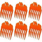 HOTIOGA Orange Clipper Combs Guides Number 2 Hair Guards for Most Wxhl 1/4", Pack of 6
