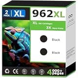 962XL Black Ink Cartridges Replacements for HP 962 Black Ink Cartridges Combo Pack (2 Pack), Compatible with HP OfficeJet Pro 9025e 9018 9010 9015 9025 9012e 9022e Printers, Updated with V19.5.1 Chip