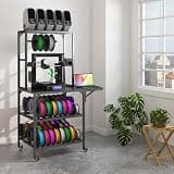 Heavy Duty 3D Printer Stand with Filament Storage Rack, T-Shaped Spool