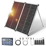 DOKIO Foldable Solar Panel 150 Watt Monocrystalline Solar Suitcase Portable with Controller to Charge 12V Batteries (All Types: Vented AGM Gel) Caravan RV Boat Camper