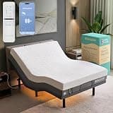 Renanim SFE Full Size Adjustable Bed Frame with Mattress - 14" Gel Memory Foam - Zero Clearance, Electric Massage, Wireless Remote for Head & Foot Lift - Zero Gravity, Underbed Lights & 4 USB Ports