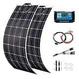 1000W Flexible Solar Panel Kit 2pcs 500 Watt Monocrystalline Solar Panel with Charge Controller Portable Photovoltaic Panels for RV Boat Off Grid Home Camping Uneven Surfaces