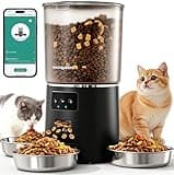 Automatic Cat Feeder for 3 Cats, 6L/25 Cup Cat Food Dispenser with Strong Anti-Jam System, Dual-Effect Desiccant, Smart WiFi App Control Pet Feeder, Automatic Dog Feeder with 10S Recorder