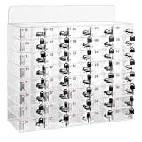 Clear Acrylic Cell Phone Storage Box with Lock for Classroom, Office, Exam Security - One Door Design, Durable Safe Locker for Staff and Visitors