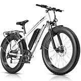 Funhang Electric Bike for Adults, 1000W Peak Ebike, 20MPH 60Miles Electric Mountain Bike, 26" Fat Tire Electric Bicycle with 48V 13AH Battery, Front Suspension,7 Speed, Rear Rack, UL 2849 Certified