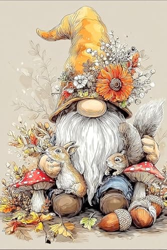 Dwarfs and Squirrels 500 Pieces Puzzles for Adults, Thanksgiving Day Challenging Jigsaw Puzzles for Adults, Home Wall Art Decor Gift 15.2 * 20.8 Inch