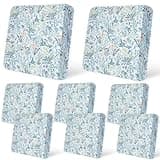 pickyNproud 8Pcs Patio Cushion Covers Stretch Outdoor Couch Cushions Slipcovers Replacement Washable Furniture Protector with Elastic Bottom Sofa Chair Seat Cover, Light Cyan