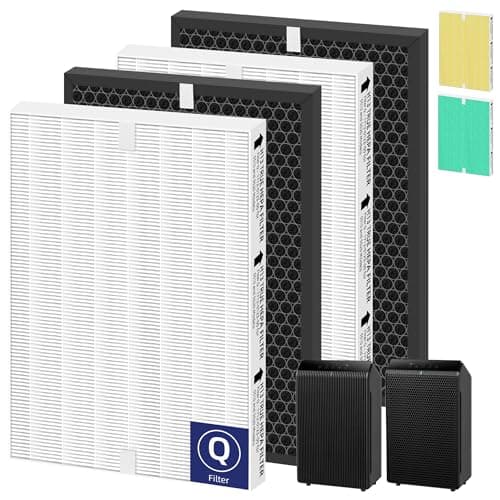 Pulluty 5510 5520 HEPA Air Purifier Filter Q Replacement for Winix 5510 5520 Plasmawave Air Purifier H13 True HEPA Carbon Filter,2 Set