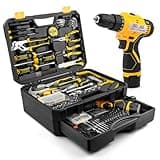 DOWELL 223-Piece Power Drill Tool Set, 12V Cordless Drill Driver Kit with Drawer Toolbox, Socket & Bit Set, Hex Keys, Wrench for Home Renovation, DIY Projects & Garage Use