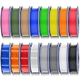 SUNLU 16 Color PLA Filament Bundle Multicolor, PLA 3D Printer Filament 1.75mm, Individually Vacuum Packed, 0.25kg per Spool, 4kg in Total, 16 Pack. (4 Transparent Color and 12 Regular Solid Color)