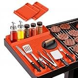 WZGUSXN Heat Resistant Silicone Grill Mat for Blackstone - 2Pack 16x11.5'' Non-Slip BBQ Tool Mat, Outdoor Cooking Camping & Tailgating, for Men Grilling(Orange)