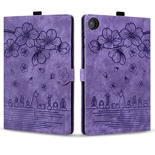 Tablet Cases Compatible With Fire HD 10 Tablet Case (2019/2017 Released 9th/7th Generation) Shockproof PU Leather Embossed Folding Stand Protective Cover Flip Case Card Slot Tablet PC Case Tablet PC C