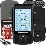 NEOCARBON TENS Unit Muscle Stimulator, Massager Machine for Shoulder, Neck and Back Pain Relief, Electronic Pulse Massage Physical Therapy, Black