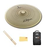 Zildjian L80 Low Volume 20-Inch Ride Cymbal - Bundle with Drumsticks, Drumstick Bag, and Austin Bazaar Polishing Cloth