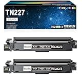 TN227 Black High Yield Toner Cartridge Replacement for Brother TN227BK TN 227BK for HL-L3270CDW HL-L3230CDW HL-L3210CW MFC-L3710CDW HL-L3290CDW Printer (2-Black)