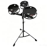 JBK Roto Tom Set 6/8/10 Inch Triangle 3 Toms, Tool-Free Instant Tuning, Height Adjustable Metal Stand, Live Performance Expand Percussion Drums