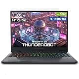 Thunderobot Radiant 16 i9 5060 2.5K 300Hz Gaming Laptop, NVIDIA GeForce RTX 5060, Core i9-14900HX, 16" QHD+ 300Hz Display, 32GB DDR5, 1TB SSD, RGB Backlit Keyboard, Wi-Fi 6, Win 11 Home, Black