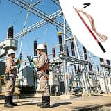 Pertiga Telescopica para Electricista, High Voltage Discharge Stick with Dual Port, Insulated Discharge Stick with 5m 4mm² Copper Grounding