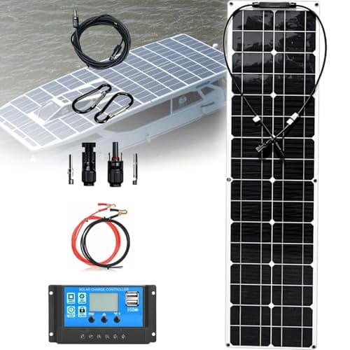 200W 400W 800W 12V Flexible Solar Panel kit System 12V Photovoltaic Monocrystalline Module 40A Charge Controller for Caravan Home Roof Car Motorhome Power Charger(A,200W)