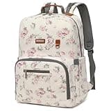 BILLITON MASHI Diaper Bag Backpack, Large Baby Nappy Bags with Portable Changing Pad for Boys and GirlsMultifunction Travel Baby Bag for Moms Dads, Shower Gifts Waterproof and Stylish,Flower Beige