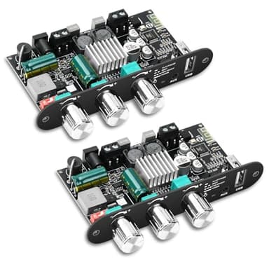 Daakro 2PCS ZK-1001U Mono Bluetooth Amplifier Board w/TWS, 100W Peak Power Home Audio Amplifier Board,Wide Voltage Input 9-24V,Supports USB/AUX/Bluetooth Input for DIY Wireless Speaker