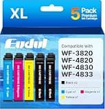 Eudul Remanufactured Ink Cartridge Replacement for Epson 822XL Ink Cartridges for Epson 822 Ink Cartridges Work for Workforce Pro WF-3820 WF-4820 WF-4830 WF-4833 Printer (5 Pack)
