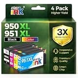 Starink 950 951 Ink Cartridges Replacement for HP 950XL and 951XL Ink Cartridges Combo Pack Compatible with 950XL 951XL OfficeJet Pro 8600 8610 8615 8620 8625 8100 8630 8660 276DW 251DW, 4 Pack, BKCMY