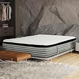 14 in. Full Size Pocket Coil Hybrid Mattress, Super Plush Gel Memory Foam Mattress for Comfort Sleep, White/Gray