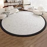 Large Electric Heating Carpet, Heated Floor Mat Under Desk with Adjustable Temperature & Timer, Round Electric Large Heating Pads & Foot Warmer for Home Office Study(100cm)