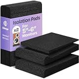 Ekkogo Studio Monitor Isolation Pads Premium Acoustic Foam Elevates Audio Ideal for 5 Inch Speakers Enhanced with Vibredux HD Foam for Superior Isolation