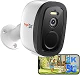 Raycom 2.4G/5G Security Cameras Wireless Outdoor, 2K Battery Powered Tuya Cameras for Home Security, AI Motion Detection&Siren Alarm, Two-Way Audio, Waterproof, Color Night Vision, Works w/Alexa