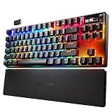 SteelSeries Apex Pro TKL HyperMagnetic Gaming Keyboard - The Fastest Keyboard - Customizable Response - OLED Screen - PBT Keycaps - USB-C - 2023 Edition - German Keyboard QWERTZ